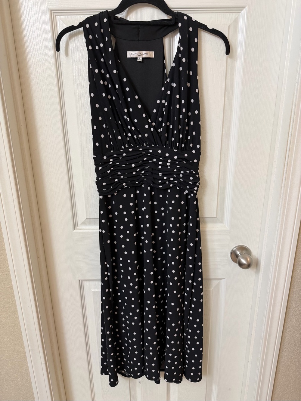 Evan Picone PolkaDot Black and White Dress